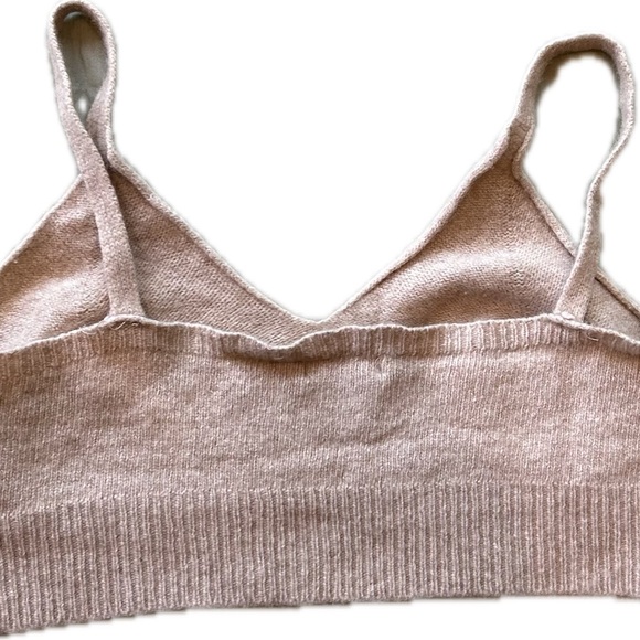 Women's Ribbed Knit Bralette - Cream - Picture 2 of 4